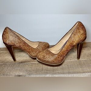 Cole Haan Women’s Chelsea Chestnut Sand‎ High Heel Pumps Animal Print Size 7
